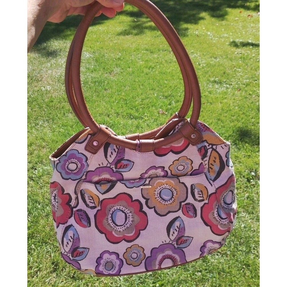 Relic Floral Print Bag Purse Canvas Handles Pockets Tote